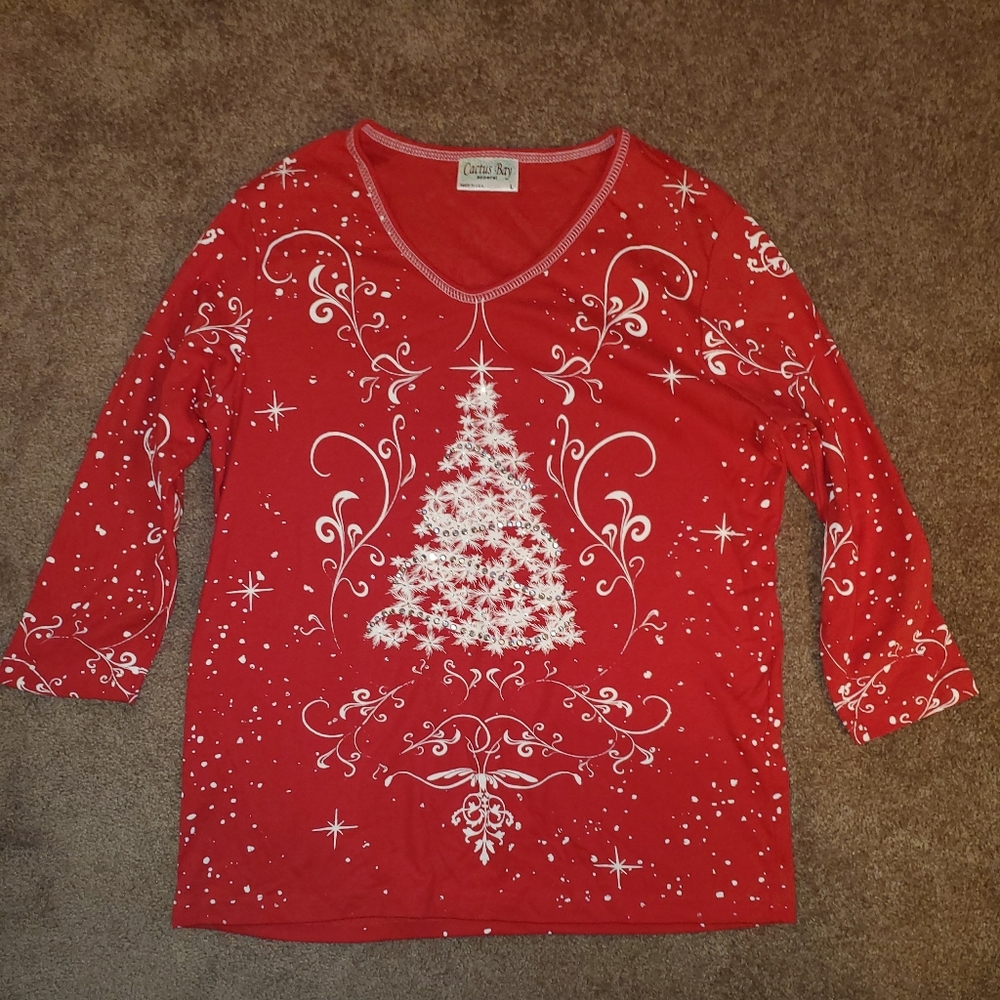 NWOT Cactus Bay Apparal Christmas Shirt Size Large